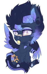 Size: 1679x2586 | Tagged: safe, artist:malicious-demi, imported from derpibooru, oc, oc only, pegasus, pony, :p, chibi, ear piercing, pegasus oc, piercing, simple background, solo, tongue out, transparent background, wings
