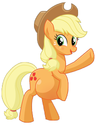 Size: 6000x7800 | Tagged: safe, artist:xniclord789x, imported from derpibooru, applejack, earth pony, pony, belly, big belly, blushing, female, freckles, hat, looking at you, mare, open mouth, open smile, preggo jack, pregnant, rearing, simple background, smiling, solo, transparent background, underhoof