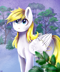 Size: 2501x3001 | Tagged: safe, artist:ske, imported from derpibooru, oc, oc only, pegasus, pony, commission, high res, solo, tree, tree branch, winter
