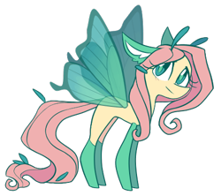 Size: 450x400 | Tagged: safe, artist:s-grunge, imported from derpibooru, part of a set, fluttershy, alternate design, antennae, cute, daaaaaaaaaaaw, female, flutterfly, insect wings, looking up, mare, shyabetes, simple background, solo, transparent background, wings