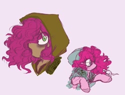 Size: 1092x833 | Tagged: safe, artist:carouselunique, imported from derpibooru, pinkie pie, earth pony, human, pony, alternate universe, bruno madrigal, crossover, encanto, female, human ponidox, mare, ponified, self paradox, self ponidox