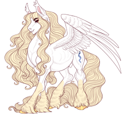 Size: 1280x1200 | Tagged: safe, artist:snowberry, imported from derpibooru, oc, oc only, oc:satin sabre, pegasus, pony, derpibooru community collaboration, 2022 community collab, blonde, cutie mark, ear fluff, fluffy, long hair, looking at you, male, nudity, sheath, simple background, smiling, solo, spread wings, stallion, transparent background, unshorn fetlocks, walking, wings