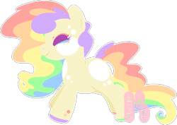 Size: 757x537 | Tagged: safe, artist:khimi-chan, imported from derpibooru, oc, oc only, earth pony, pony, earth pony oc, multicolored hair, rainbow hair, simple background, smiling, solo, transparent background