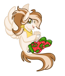 Size: 1500x1756 | Tagged: artist needed, safe, imported from twibooru, oc, oc only, oc:eggnog escape, pegasus, pony, clothes, cute, egg nog, female, flying, image, mare, png, simple background, smiling, socks, transparent background