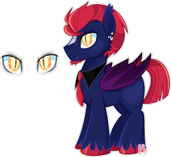 Size: 873x800 | Tagged: safe, artist:khimi-chan, imported from derpibooru, oc, oc only, bat pony, pony, base used, bat pony oc, bat wings, ear piercing, earring, jewelry, male, necktie, piercing, simple background, slit pupils, solo, stallion, transparent background, wings