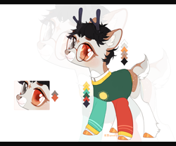 Size: 2400x2000 | Tagged: safe, artist:qawakie, imported from derpibooru, oc, oc only, pony, base used, clothes, glasses, heterochromia, high res, simple background, white background, zoom layer