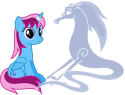 Size: 5259x4000 | Tagged: safe, artist:parclytaxel, imported from derpibooru, oc, oc only, oc:parcly taxel, oc:spindle, alicorn, genie, pony, windigo, ain't never had friends like us, albumin flask, derpibooru community collaboration, .svg available, 2022 community collab, absurd resolution, alicorn oc, duo, female, folded wings, horn, looking at you, mare, purple eyes, show accurate, simple background, sitting, smiling, smiling at you, tail, transparent background, two toned mane, two toned tail, vector, windigo oc, wings