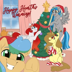 Size: 2000x2000 | Tagged: safe, artist:vanhooverpe, imported from derpibooru, oc, oc only, christmas, christmas tree, high res, holiday, tree, vanhoover pony expo