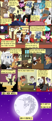 Size: 1280x2962 | Tagged: safe, artist:mr100dragon100, imported from derpibooru, oc, oc:thomas the wolfpony, bat pony, ghost, ghost pony, undead, vampire, vampony, comic:a king's journey home, comic, dark forest au's dracula, dark forest au's phantom of the opera (erik), mare in the moon, moon, mummy, night, stage, swamp pony, witch