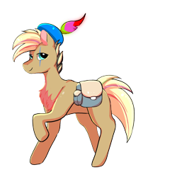 Size: 1000x1000 | Tagged: safe, artist:鳐, imported from derpibooru, oc, oc only, oc:iosifchen, earth pony, derpibooru community collaboration, 2022 community collab, bag, chest fluff, saddle bag, simple background, solo, transparent background