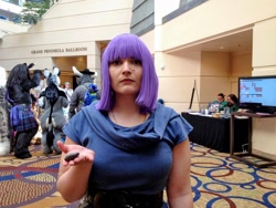 Size: 1024x768 | Tagged: safe, artist:cinemabrony, imported from derpibooru, maud pie, human, babscon, babscon 2015, clothes, cosplay, costume, irl, irl human, photo, rock