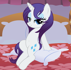 Size: 957x951 | Tagged: safe, artist:abydos91, edit, imported from derpibooru, rarity, pony, unicorn, beautiful, bedroom, bedroom eyes, belly button, female, pillow, rarity's bedroom, rarity's day off, show accurate, sitting, solo, sultry pose, vector, wet, wet mane, wet mane rarity