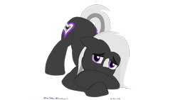 Size: 3200x1800 | Tagged: safe, artist:rockhoppr3, imported from derpibooru, oc, oc only, oc:ace hearts, earth pony, pony, face down ass up, floppy ears, jack-o challenge, looking at you, male, meme, signature, simple background, solo, stallion, transparent background