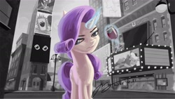 Size: 2666x1500 | Tagged: safe, artist:musical ray, imported from derpibooru, rarity, pony, unicorn, glass, grand theft auto, gta iv, manehattan, solo, wine glass