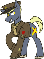 Size: 837x1121 | Tagged: safe, artist:ghost, imported from derpibooru, oc, oc only, earth pony, pony, clothes, military uniform, simple background, solo, uniform, white background