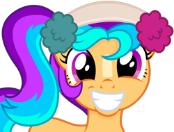 Size: 1315x1000 | Tagged: safe, artist:cirillaq, imported from derpibooru, oc, oc only, oc:shimmer starblazer, pony, commission, earmuffs, female, mare, simple background, smiling, solo, transparent background