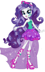 Size: 370x594 | Tagged: safe, artist:gihhbloonde, imported from derpibooru, rarity, equestria girls, base used, bracelet, clothes, female, high heels, jewelry, lipstick, shoes, simple background, skirt, smiling, transparent background