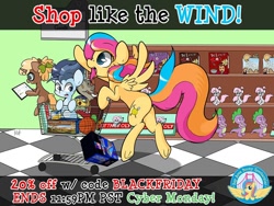 Size: 1000x750 | Tagged: safe, artist:babscon, imported from derpibooru, discord, spike, oc, oc:golden gates, babscon, babscon mascots, black friday, monopoly