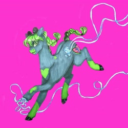Size: 3464x3464 | Tagged: safe, artist:theartoffallensakura, imported from derpibooru, earth pony, pony, green hair, high res, jojo's bizarre adventure, jolyne cujoh, needs more saturation, ponified, stone ocean