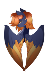 Size: 2300x3631 | Tagged: safe, artist:takan0, imported from derpibooru, oc, oc only, pegasus, pony, colored wings, female, high res, mare, simple background, solo, transparent background, two toned wings, wings