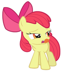 Size: 600x675 | Tagged: safe, artist:kuren247, imported from derpibooru, apple bloom, earth pony, pony, female, filly, licking, licking lips, simple background, solo, tongue out, transparent background, vector