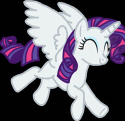 Size: 909x879 | Tagged: safe, artist:sparkleponyartist, imported from derpibooru, rarity, alicorn, pony, alicornified, female, flying, happy, missing cutie mark, race swap, raricorn, recolor, solo