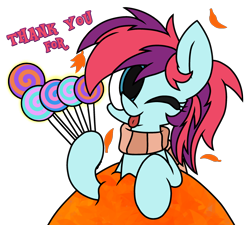 Size: 2422x2181 | Tagged: safe, artist:derpyalex2, imported from derpibooru, oc, oc only, oc:taffy swirl, earth pony, pony, autumn, clothes, high res, leaves, milestone, scarf, simple background, solo, taffy, transparent background