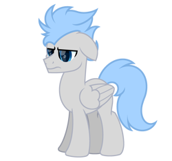 Size: 3000x2800 | Tagged: safe, artist:ponkus, imported from derpibooru, oc, oc only, oc:ice cold, pegasus, pony, fallout equestria, colored pupils, ears back, folded wings, high res, male, pegasus oc, simple background, solo, stallion, transparent background, unamused, wings