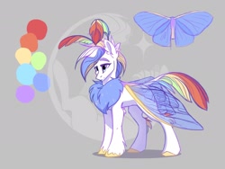 Size: 1920x1440 | Tagged: safe, artist:alrumoon_art, imported from derpibooru, oc, oc only, oc:ivi nightfly, moth, mothpony, original species, pony, reference sheet, solo, watermark