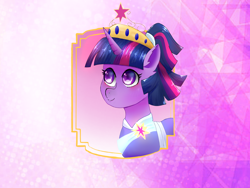 Size: 2560x1920 | Tagged: safe, artist:p+e-n, imported from derpibooru, twilight sparkle, alicorn, pony, big crown thingy, element of magic, jewelry, regalia, solo, twilight sparkle (alicorn)
