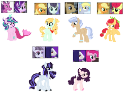 Size: 2000x1469 | Tagged: safe, artist:tragedy-kaz, imported from derpibooru, applejack, coloratura, derpy hooves, doctor whooves, funnel web, inky rose, pinkie pie, rainbow dash, strawberry sunrise, time turner, oc, earth pony, pegasus, pony, siren, applerise, base used, doctorderpy, emo, female, goth, hat, inkyweb, interspecies offspring, lesbian, looking back, magical lesbian spawn, male, mare, offspring, parent:adagio dazzle, parent:applejack, parent:carrot top, parent:coloratura, parent:derpy hooves, parent:doctor whooves, parent:funnel web, parent:inky rose, parent:pinkie pie, parent:starlight glimmer, parent:strawberry sunrise, parents:applerise, parents:doctorderpy, parents:inkyweb, parents:pinkieweb, parents:rarajack, pinkieweb, rara, rarajack, screencap reference, shipping, simple background, stallion, straight, transparent background