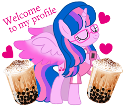 Size: 960x832 | Tagged: safe, artist:徐詩珮, imported from ponybooru, oc, oc:hsu amity, alicorn, bubble tea, solo