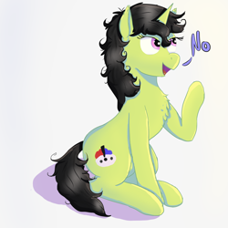 Size: 3000x3000 | Tagged: safe, artist:fdv.alekso, oc, oc:noelly, pony, unicorn, female, no, solo