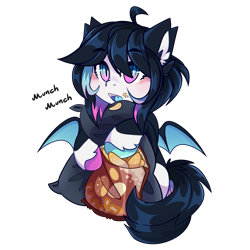 Size: 1997x1997 | Tagged: safe, artist:star-theft, imported from derpibooru, oc, oc only, oc:neo starstorm, bat pony, pony, bat pony oc, pillow, simple background, solo, transparent background