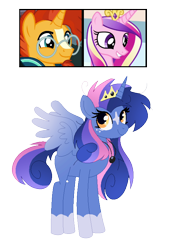 Size: 556x800 | Tagged: safe, artist:tragedy-kaz, imported from derpibooru, oc, alicorn, pony, alicorn oc, base used, eyelashes, female, grin, horn, male, mare, offspring, parent:princess cadance, parent:sunburst, parents:sundence, screencap reference, simple background, smiling, stallion, transparent background, wings