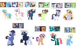 Size: 2818x1718 | Tagged: safe, artist:tragedy-kaz, imported from derpibooru, caramel, dumbbell, iron will, lightning dust, limestone pie, marble pie, maud pie, pharynx, rainbow dash, rumble, saffron masala, sunburst, sweetie belle, trixie, oc, changedling, changeling, earth pony, minotaur, pegasus, pony, base used, colt, female, filly, glasses, magical gay spawn, magical lesbian spawn, male, mare, offspring, parent:caramel, parent:dumbbell, parent:fluttershy, parent:iron will, parent:lightning dust, parent:limestone pie, parent:marble pie, parent:maud pie, parent:pharynx, parent:pokey pierce, parent:pound cake, parent:rainbow dash, parent:rumble, parent:saffron masala, parent:shining armor, parent:sunburst, parent:sweetie belle, parent:trixie, parents:dumbdash, parents:rumbelle, parents:trixburst, prince pharynx, screencap reference, simple background, stallion, transparent background
