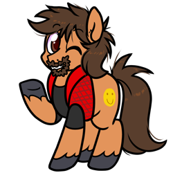 Size: 1200x1200 | Tagged: safe, artist:paperbagpony, imported from derpibooru, oc, oc:jack foley, earth pony, derpibooru community collaboration, 2022 community collab, beard, earth pony oc, facial hair, simple background, solo, transparent background, unshorn fetlocks