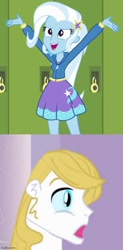 Size: 500x1014 | Tagged: safe, imported from derpibooru, prince blueblood, trixie, equestria girls, equestria girls series, forgotten friendship, bluetrix, female, male, shipping, shipping domino, straight, surprised blueblood