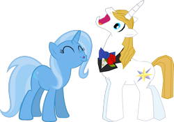 Size: 1595x1114 | Tagged: safe, artist:datnaro, artist:oceanrailroader, edit, imported from derpibooru, prince blueblood, trixie, pony, unicorn, bluetrix, female, imminent kissing, kissing, male, mare, shipping, simple background, stallion, straight, transparent background, vector