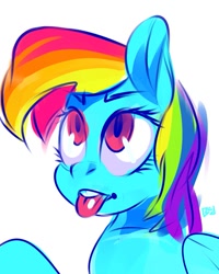 Size: 544x680 | Tagged: safe, artist:badrainbow2, imported from derpibooru, rainbow dash, pegasus, cute, solo, tongue out