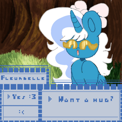 Size: 400x400 | Tagged: safe, alternate version, artist:crezvcluu, imported from derpibooru, oc, oc:fleurbelle, alicorn, adorabelle, alicorn oc, bow, chibi, cute, female, hair bow, horn, mare, ocbetes, pixel art, solo, wings