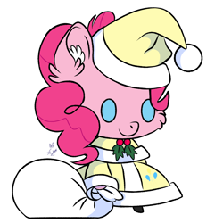 Size: 1804x1804 | Tagged: artist needed, source needed, safe, imported from derpibooru, pinkie pie, christmas, clothes, costume, holiday, meme, padoru, pinkamena diane pie, ponified meme, santa costume, simple background, solo, white background