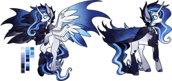 Size: 1280x606 | Tagged: safe, artist:velnyx, imported from derpibooru, oc, oc only, oc:nebular frostbite, alicorn, pony, seraph, seraphicorn, male, multiple wings, simple background, solo, stallion, transparent background