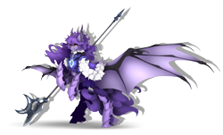 Size: 4750x2860 | Tagged: safe, artist:taiga-blackfield, imported from derpibooru, oc, oc only, oc:amelia valkyria, bat pony, pony, armor, badass, bat pony oc, bat wings, cape, clothes, female, guardsmare, halberd, mare, royal guard, simple background, solo, transparent background, weapon, wings