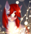 Size: 1900x2100 | Tagged: safe, artist:inarimayer, imported from derpibooru, oc, oc only, oc:waves, unicorn, christmas, christmas lights, disguise, disguised changeling, holiday, lights, red mane, simple background, solo