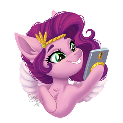 Size: 1920x1920 | Tagged: safe, artist:jack-pie, imported from derpibooru, pipp petals, pegasus, pony, adorapipp, cellphone, cute, g5, phone, simple background, smartphone, solo, transparent background