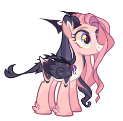 Size: 1766x1748 | Tagged: safe, artist:pegasski, artist:teaneey, imported from derpibooru, oc, oc only, oc:yennefer, pony, base used, female, hair over one eye, horn, mare, simple background, smiling, solo, transparent background, wings