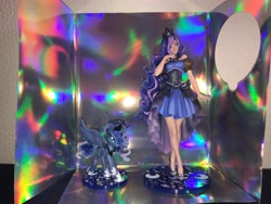 Size: 4032x3024 | Tagged: safe, imported from derpibooru, kotobukiya, princess luna, alicorn, human, pony, clothes, dress, high heels, human ponidox, humanized, kotobukiya princess luna, merchandise, self paradox, self ponidox, shoes, solo