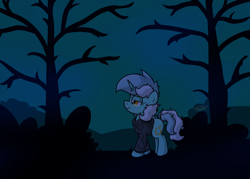 Size: 4088x2932 | Tagged: safe, artist:background basset, imported from derpibooru, lyra heartstrings, pony, unicorn, blue background, clothes, dig the swell hoodie, hoodie, night, simple background, solo, tree