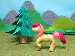 Size: 1396x1048 | Tagged: safe, artist:malte279, imported from derpibooru, part of a set, oc, oc only, oc:bubble speech, earth pony, pony, craft, irl, photo, polymer clay, sculpture, solo